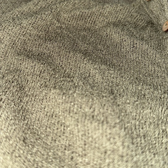 Free People Olive Green Quarter Button-Up Peasant Sleeve Women's Top - Picture 8 of 16